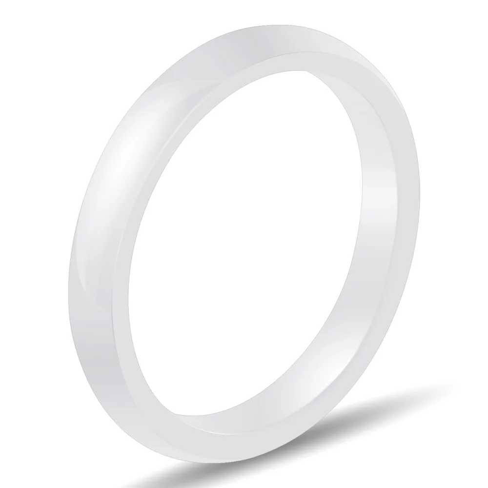 

Beautiful new 3mm light pink black white ceramic Ring Jewelry for Women Hand Cut High Quality woman without scratches.