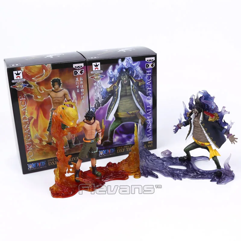 

Anime One Piece DXF The Rival vs1 Portgas D Ace VS Marshall D Teach Figures Collectible Model Toys 2pcs/set Boxed