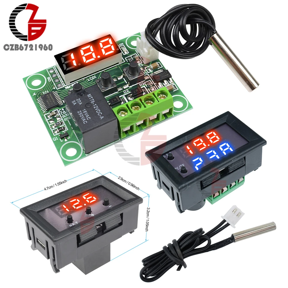 12V 24V 110V 220V W1209WK W1209 Digital Thermostat Temperature Controller Regulator Thermoregulator Incubator Sensor Meter AC DC 12V 24V 110V 220V W1209WK W1209 Digital Thermostat Temperature Controller Regulator Thermoregulator Incubator Sensor Meter AC DC