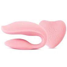 2017 New WOWYES Silicone C Type Dual Motor Vibrator Remote Control Clitoris & G Spot Vibrators For Couples Adult Sex Toys