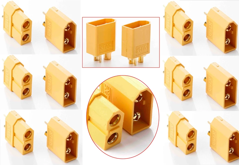 

1-10pairs XT60 XT-60 Male Female Bullet Connectors Plugs For RC Lipo Battery (5 pair) Wholesale