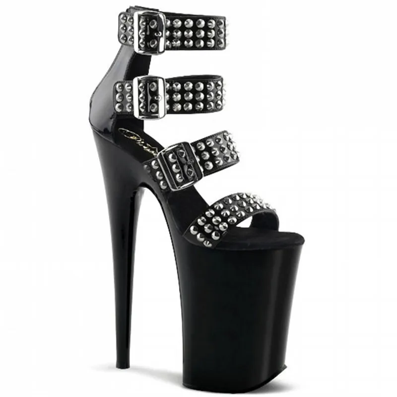 20cm fashion high heel, easy buckle belt show thin shoe, sexy lacquer