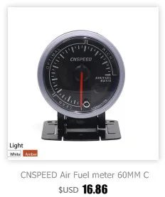 CNSPEED 60MM Black Face Car Auto Voltmeter 8-18 Volt Voltage Gauge With White& Amber Lighting Car meter/Auto Gauge