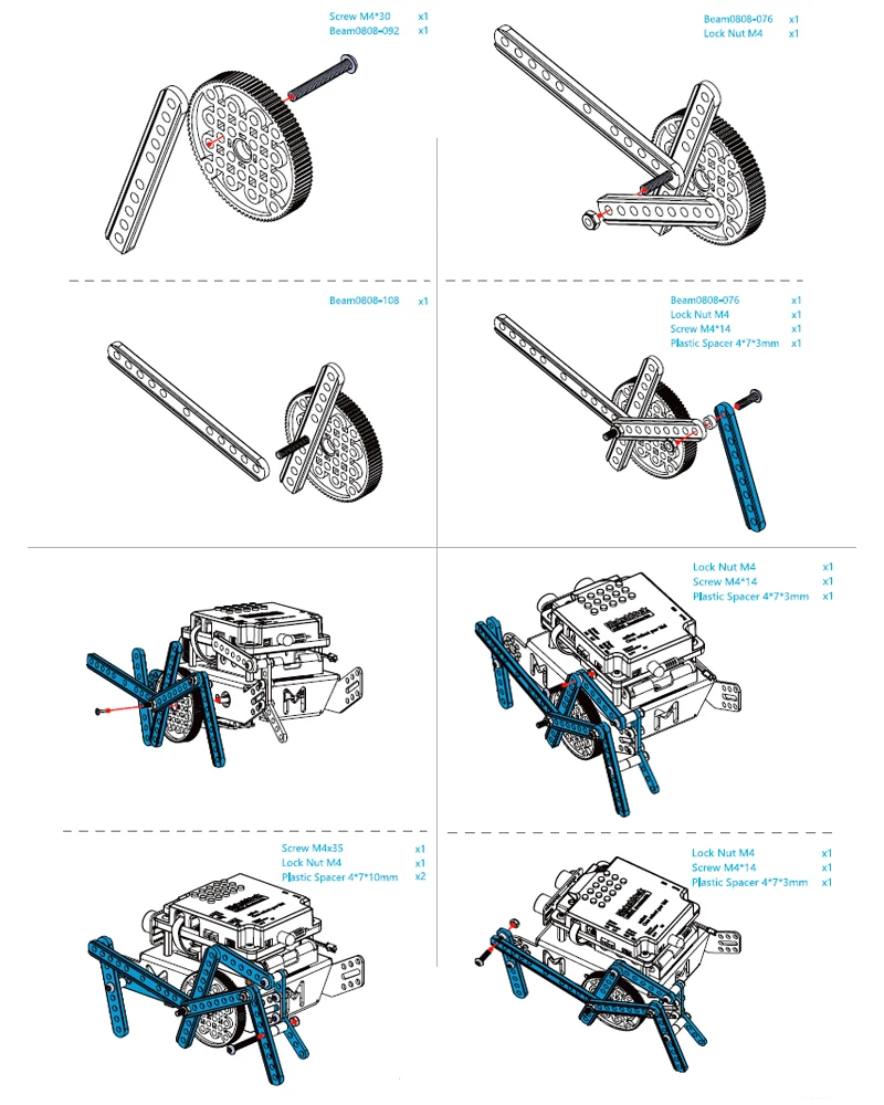 Makeblock mBot Add-on Pack-шестиногий робот электронный automa Kit Beetle Mantis