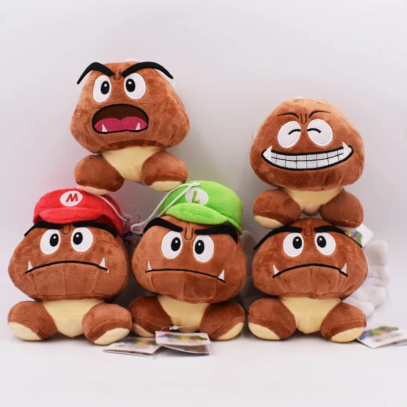 

Super Mario Plush Toys Goomba Anime Peluche Dolls 12CM 5 Styles Mario Luigi Angl Choose New Toys Figures Dolls For Kids Gifts