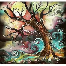 Алмазная вышивка продажи бриллианты Ландшафтная мозаика с бриллиантами дерево мечты Луна абстрактные бриллианты Прямая пользовательские фото