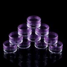 5 шт./партия прозрачная маленькая круглая бутылка Косметическая пустая банка для пищевых продуктов тени для век бальзам для губ Крем образец контейнер коробка