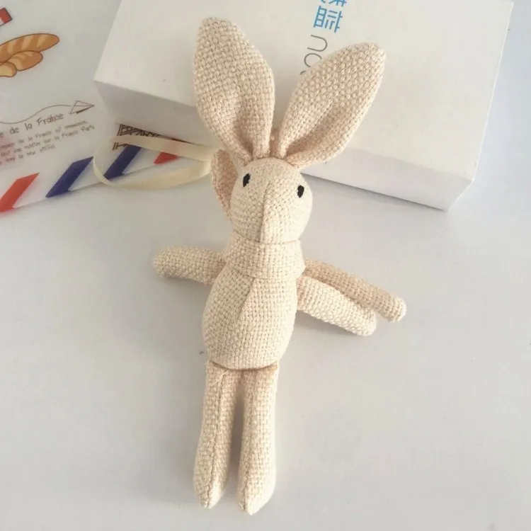 Детская комната настенный декоративный тканевый ремесло милый кролик брелок для ключей кролик подарок на день рождения для друга кролик кукла подвеска для кроватки - Цвет: white