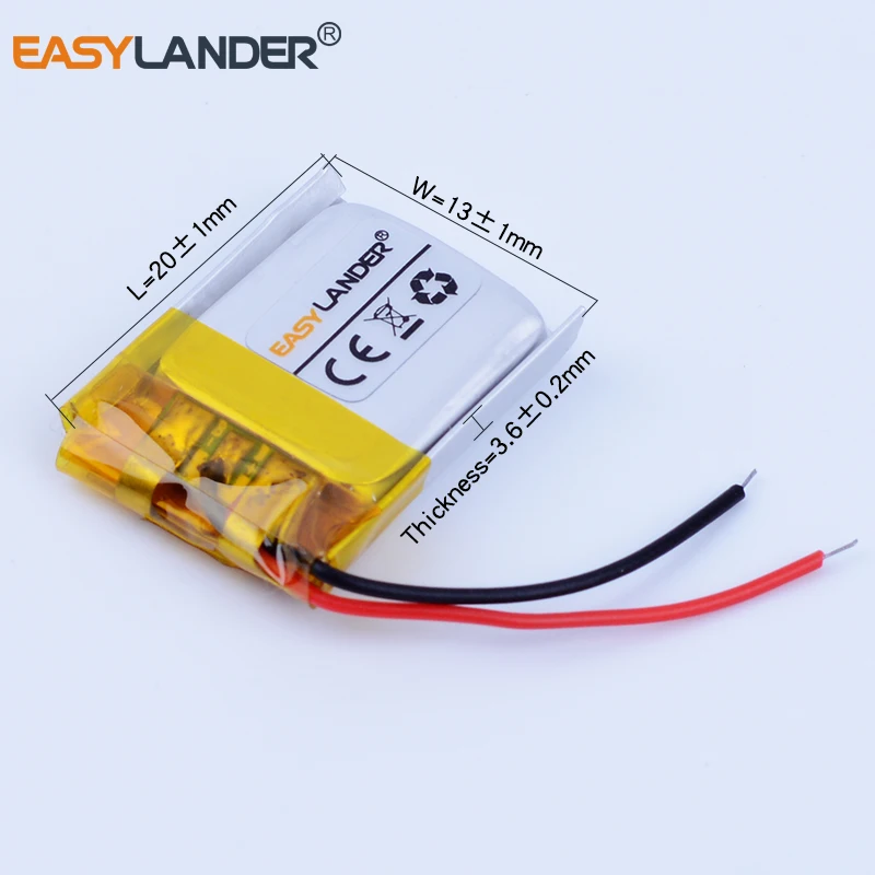 

3pcs/Lot 361320 3.7V 70mAh Rechargeable Li-Polymer Li ion Battery For GPS mp4 mp3 Smart bracelet watch Bluetooth earphone 361319