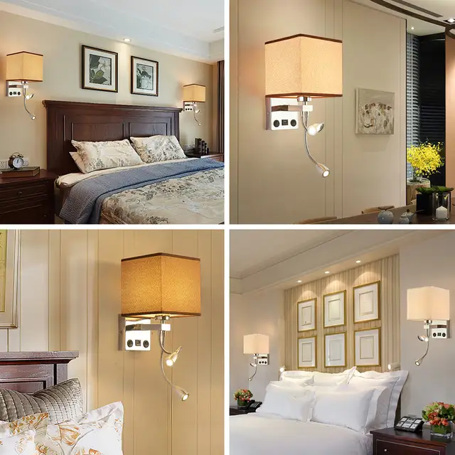 Us 28 92 20 Off Modern Indoor Led Wall Lamp Bedside Bedroom Lique Sconce With Switch Usb E27 Bulb Interior Headboard Home Hotel Lights In Us 28 92 20 Off Modern Indoor Led Wall Lamp Bedside Bedroom Lique Sconce With Switch Usb E27 Bulb Interior Headboard Home Hotel Lights In