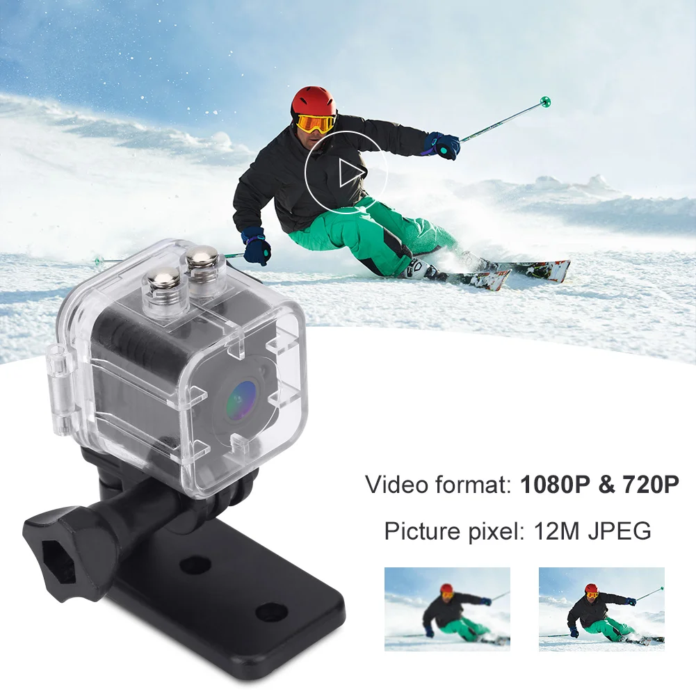 1080P HD Portable Mini Infrared Waterproof Cube Action Camera Camcorder with Mounts Mini Home HD Camera