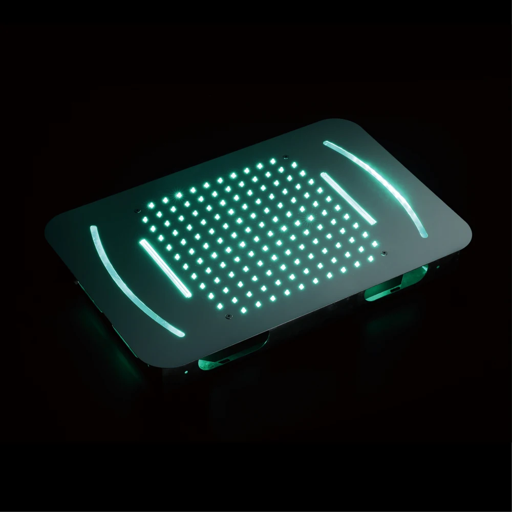 LED Shower head 580*380mm Waterfall Rainfall Shower Bathroom Brass Shower Faucets Unit Shower Massage Phone Control Light Color LED Shower head 580*380mm Waterfall Rainfall Shower Bathroom Brass Shower Faucets Unit Shower Massage Phone Control Light Color