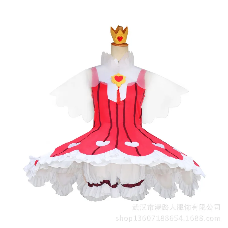 Карточка Captor sakura Daidouji KINOMOTO SAKURA Косплей Костюм Хэллоуин пение платье для
