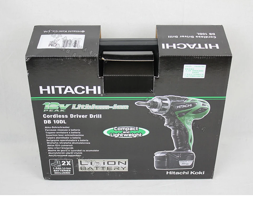 Япония HITACHI Hitachi DB10DL зарядная отвертка 10,8 В двойная литиевая батарея дрель Электрический шуруповерт 10н. М 400/мин