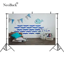 Neoback 5x7ft Винил Фон Зебра фоны деревянный пол фотостудия дети Компьютер покрасил фотографические фонов A3415