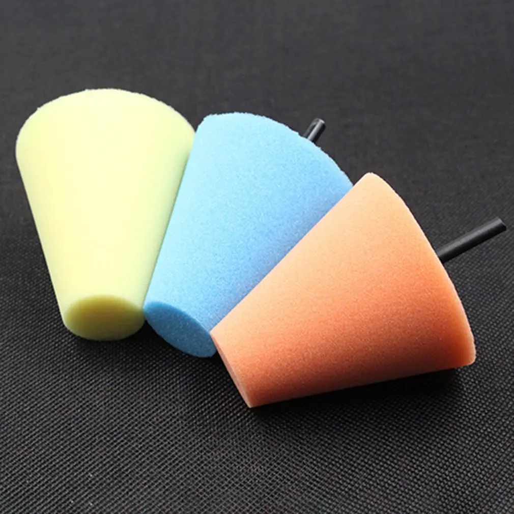 Automotive Foam Sponge Polishing Cone Shaped Buffing Pads For Car Wheel Hub Care Burnishing Metal Pad Soft Type Drop Shipping |