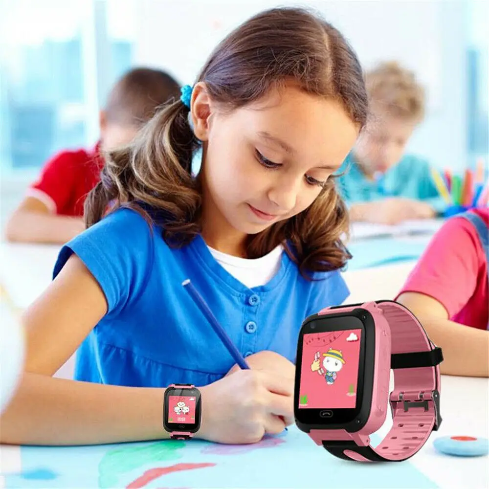 Детские умные водонепроницаемые часы с цветным сенсорным экраном, силиконовые спортивные наручные часы с защитой от потери, Детские аксессуары, подарок