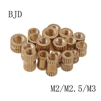 

200pcs M2 M2.5 M3 Copper Inserts Brass Double Pass Knurl Nut Embedded Fastener