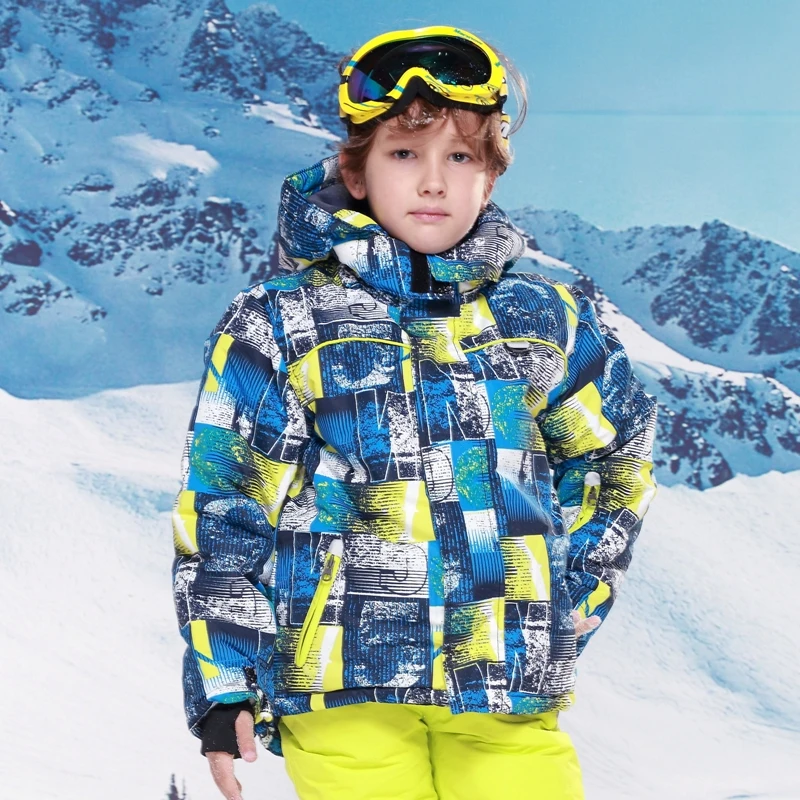 

-30 Degree Winter Kids Waterproof Ski Jacket Thick Camouflage Warm Snowboarding Jacket for girls and boys Windproof Breathable