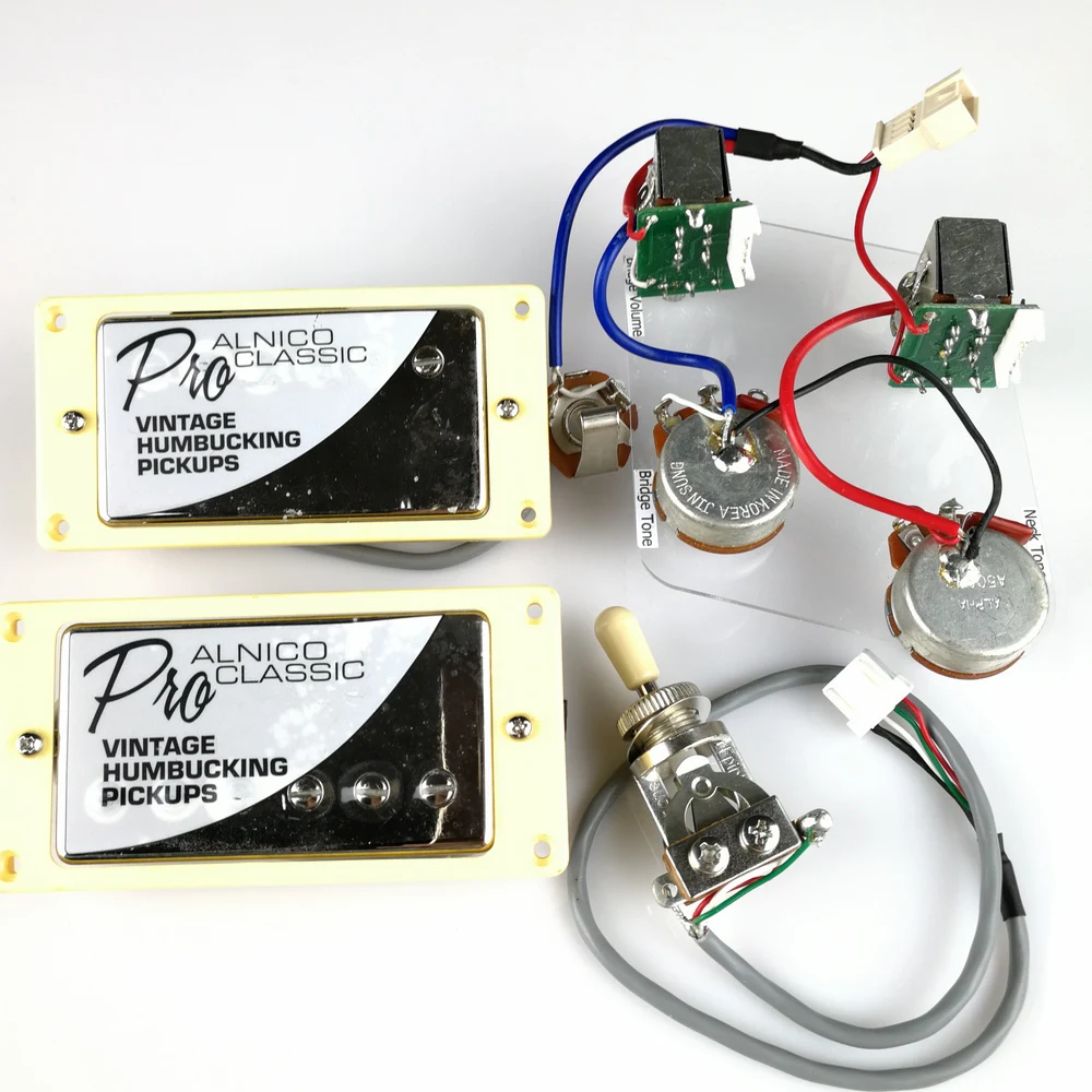 NEW Chrome LP Standard Pro Alnico Classic Electric Guitar Humbucker Pickups with Pro Wiring Harness For EPI silver Cover NEW Chrome LP Standard Pro Alnico Classic Electric Guitar Humbucker Pickups with Pro Wiring Harness For EPI silver Cover