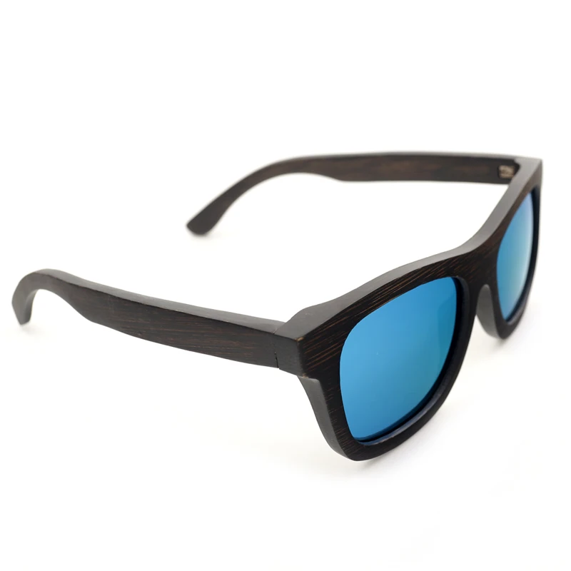 BG005d Simple Style Wooden Sunglasses with blue lens (12)