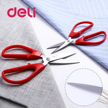 Deli 1pcs Stationery scissors, stainless steel scissors, office scissors, paper cutting scissors 6036 1pcs stainless steel household sewing scissors office small scissors handmade window cut paper scissors