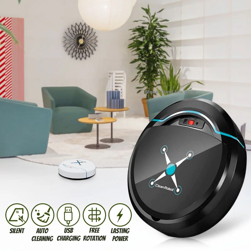 

Home Smart Ultra-Thin USB Charging Sweeping Vacuum Cleaner Robot Automatic Mopping Cleaning Machine Long Life Saving AC100V-240V