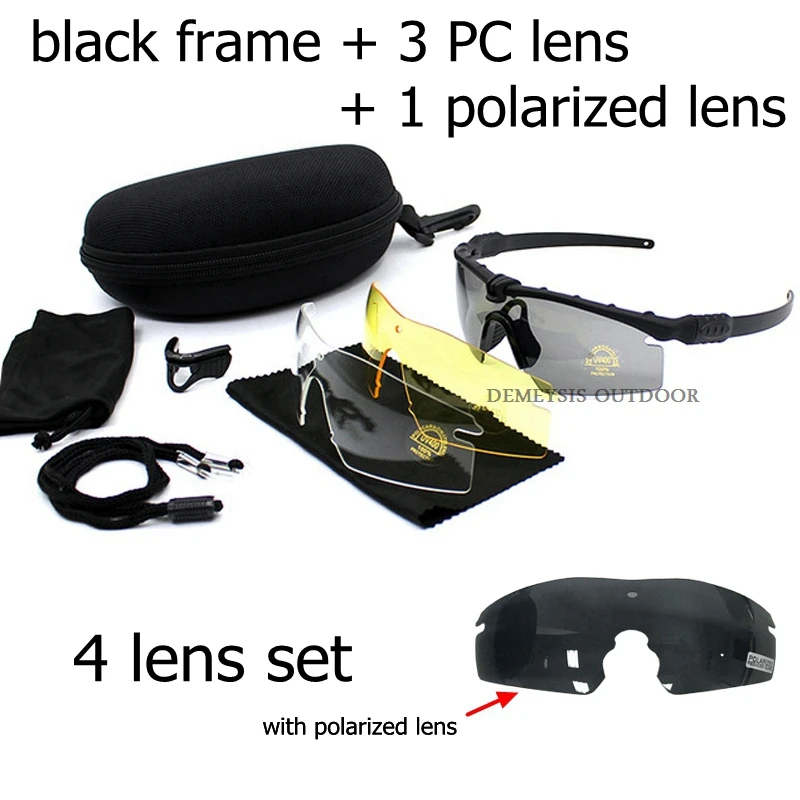 Exellent Quality Tactical Polarized Glasses Army Goggle Eyewear Shooting GLasses For Men Sport Sunglasses For Wargame