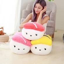 1pcs Soft Japanese Sushi Plush Toy Simulation Sushi Stuffed Pillow Cushion For Kids Birthday Gift or Shop Home Decoration