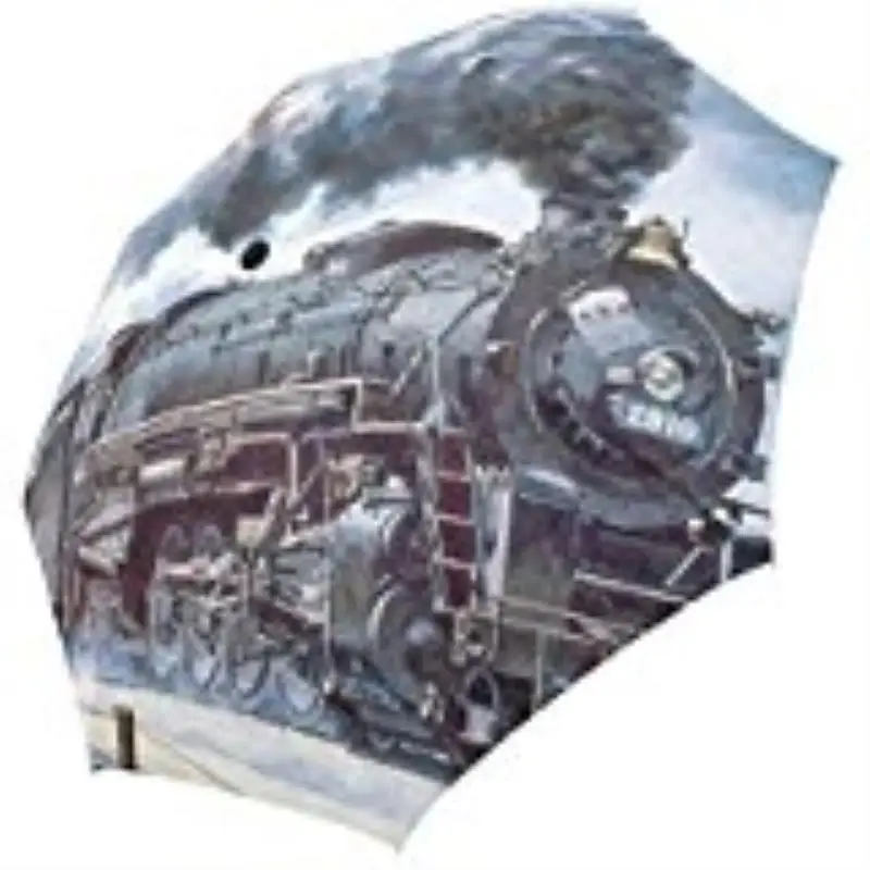 Steam Train Folding Parasol Sun/Rain Umbrella Anti-UV Protection custom for Ladies | Дом и сад