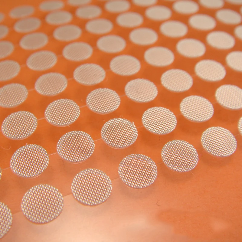 

40 pcs Dust ear headphones ear duct network silvered steel mesh filter gum never rust belt