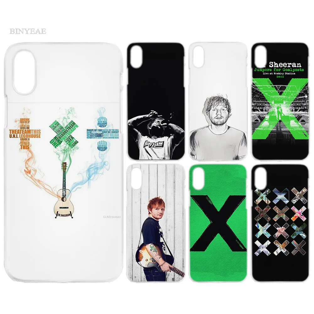 

BINYEAE Fashion Transparent Hard PC Plastic Case Cover for iPhone 7 8 6 6s Plus X 5 5s SE 5C 4 4S 4 Ed Sheeran Coque Fundas Cell