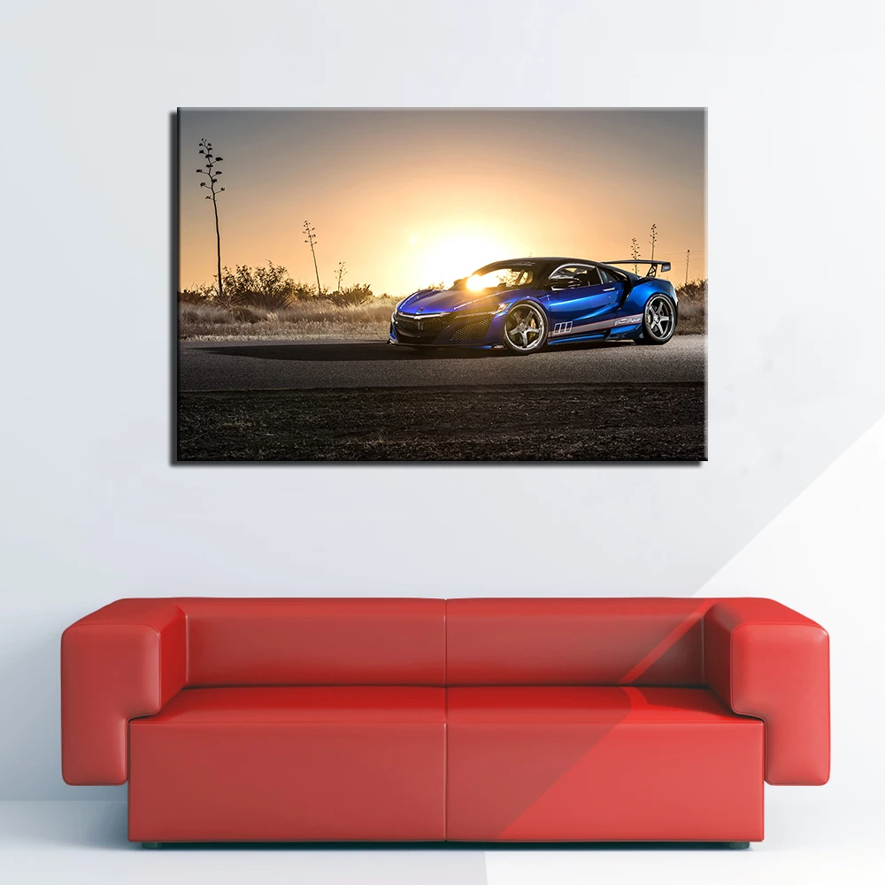 Транспортное средство Wall Art Плакаты Acura nsx суперкар обои Печать на холсте для домашнего декора Сделай Сам картины в рамках A130