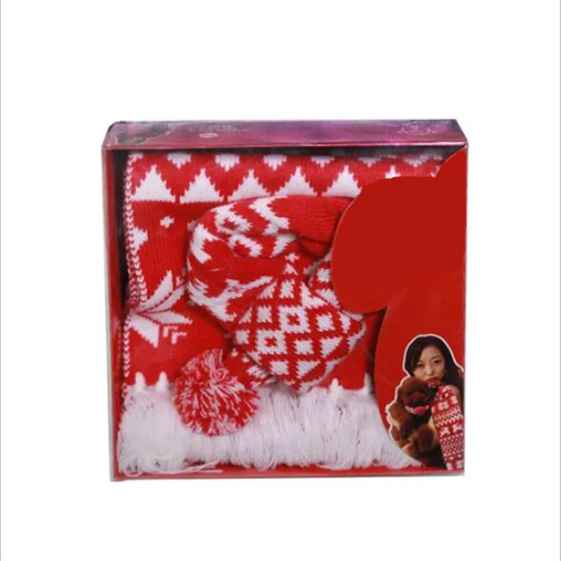 Warm Winter Pets and Owners Parent-child Scarf Red Fashionable Warm Scarf Knitting Thicken Scarf Grooming Accessories For Pets Warm Winter Pets and Owners Parent-child Scarf Red Fashionable Warm Scarf Knitting Thicken Scarf Grooming Accessories For Pets