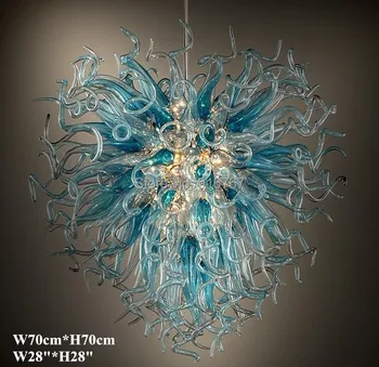 

Free Shipping Popular Heart Shaped Blue Glass Chandelier