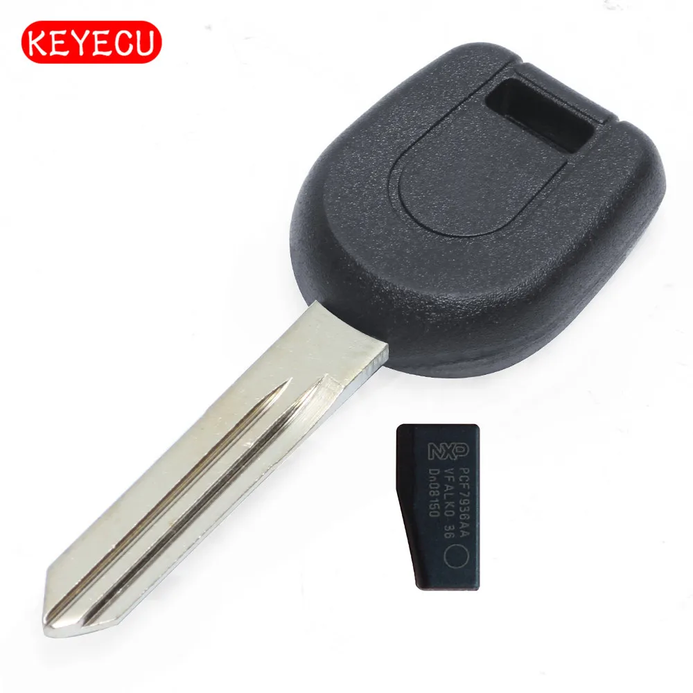 Keyecu Новый необработанный транспондер ключ зажигания автомобильные ключи ID46 чип