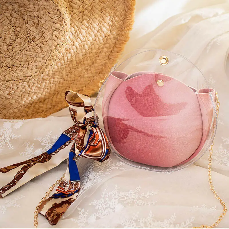 

New Women Bag PVC Transparent Clear Messenger Shoulder Crossbody Bag For Lady Tote Lovely Jelly Candy Summer Beach Handbag