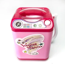 Школьный набор пластмассовых игрушек электронная работа по дому обучающая розовая детская стиральная машина для детей