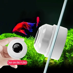 Практичный плавающий Магнитная щетка аквариумный аквариум стеклянный Водоросли скребок для чистки аквариум магниты для чистки окон щетка очиститель - изображение