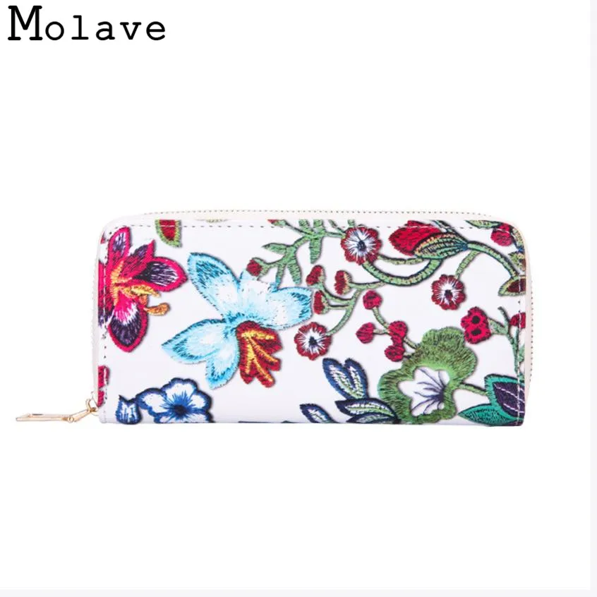 Naivety سحاب طويل محفظة الأزهار الطباعة محافظ الإناث بو الجلود عملة محفظة قابض حقيبة 30S71206 إسقاط الشحن