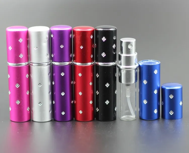 Bomba de Pulverização de Atomização Frasco de Perfume Anodizado de Alumínio Compacto de Viagem Lote Atacado ml 10 Dot Vidro Vazia Garrafa Reutilizável 15 Pçs - 4 Beleza e saúde
