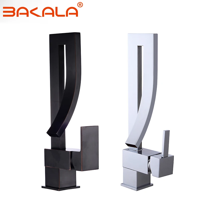 

BAKALA Chrome Color Kitchen Faucet Brass Sink tap ,Kitchen mixer,square swivel Kitchen Faucets Brass Quality Guarantee BR12504AX