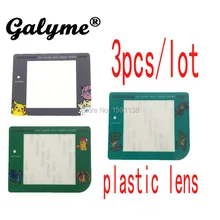 3 шт./лот три мультипликационные модельные Объективы Замена пластиковые экранные линзы Крышка для оригинального логотипа GameboyGB DMG GBO дисплей игровой консоли