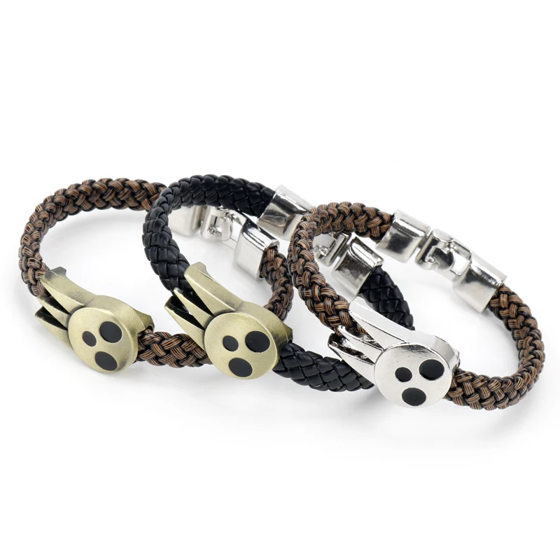 

MQCHUN Hot Anime Soul Eater SOULEATER Bracelet Bangles Soul Logo Leather Soul Logo Leather Weave Jewelry Bracelet Bangle For Men