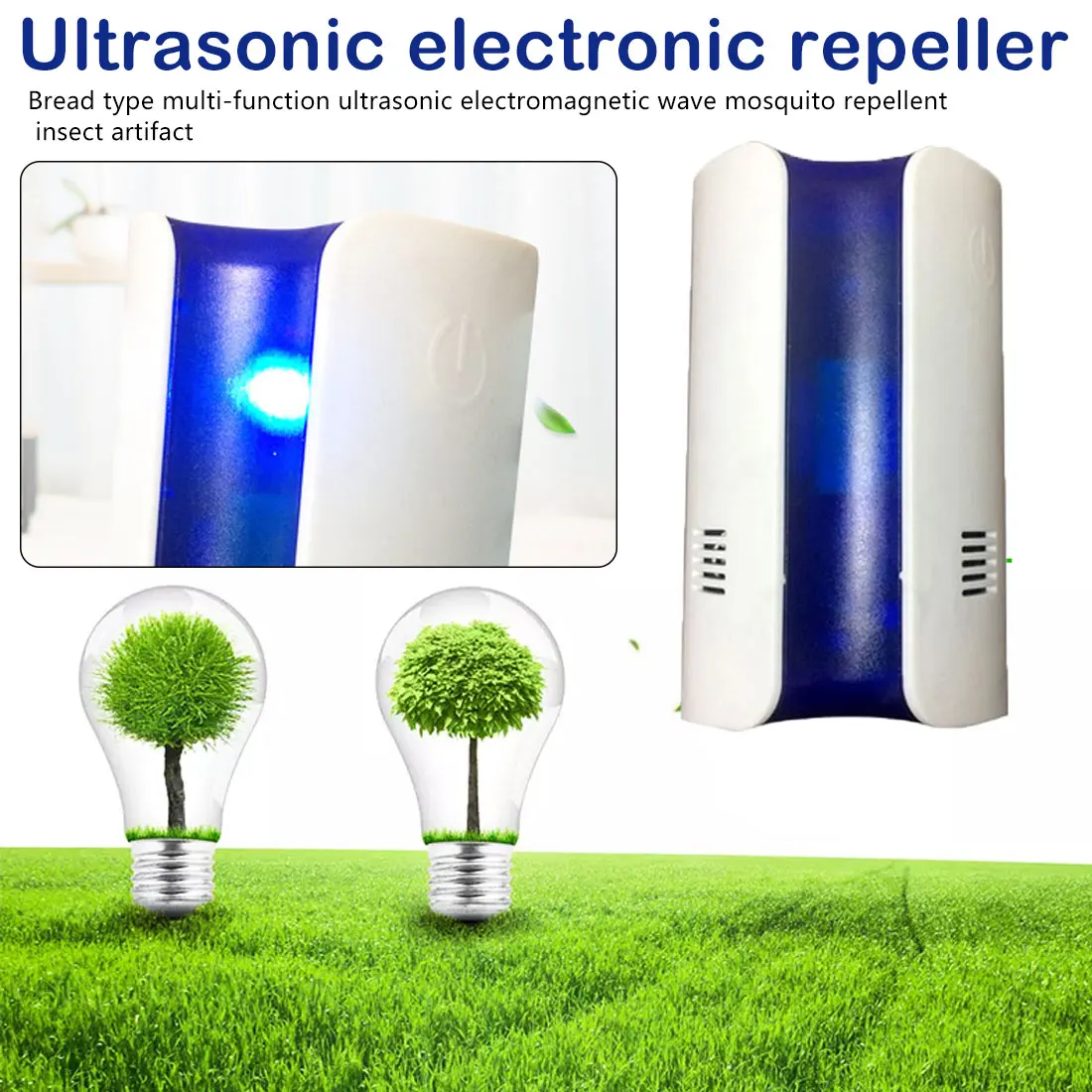 

Bread Type Multi-function Ultrasonic Electronic Repeller Mice Bed Bugs Mosquitoes Spiders Insect Repellent Killer
