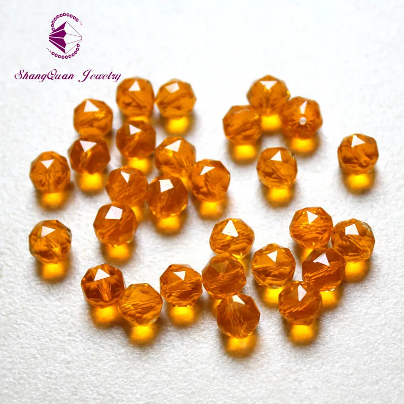 Shangquan Beads Top AAA 100PCs Clear Mix Color Round Faceted Crystal Spacer 8mm | Украшения и аксессуары