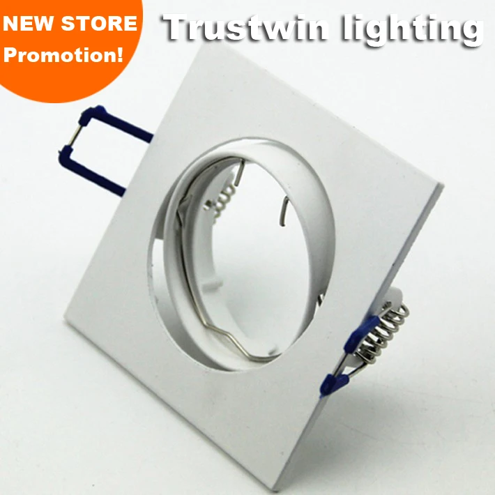 4 pieces spot bulb fixture Halogen white GU5.3 GU10 MR16 square Ceiling downlight fixture
