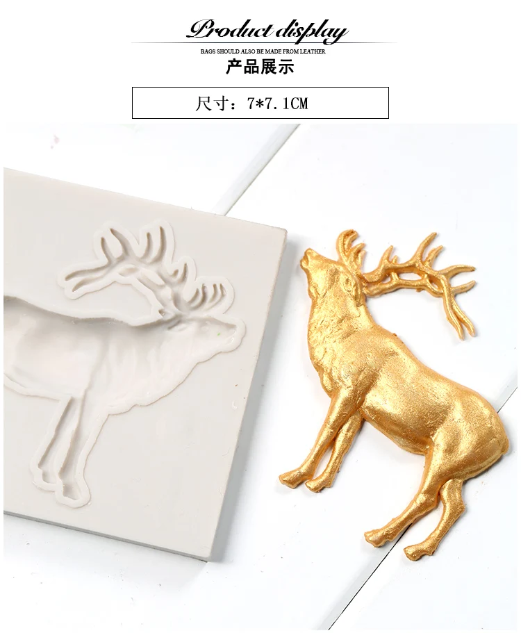 

DIY Silicone Fondant Mold Christmas Deer Shape Cake Pastry Mould Kitchen Bakery Baking Tools, Baking Tools For Cakes FM1231