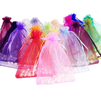 

Organza Gift Packaging Pouch 7x9cm 8x10cm 9x12cm 12x17cm 15x20cm 17x23cm 20x30cm Jewelry Favor Drawstring Sack Party Candy Bag