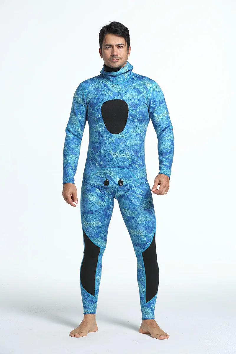 Купальный костюм для дайвинга из неопрена 3 мм, Мужской гидрокостюм для подводной охоты, гидрокостюм для подводной охоты, купальный костюм с разрезом, гидрокостюм для серфинга